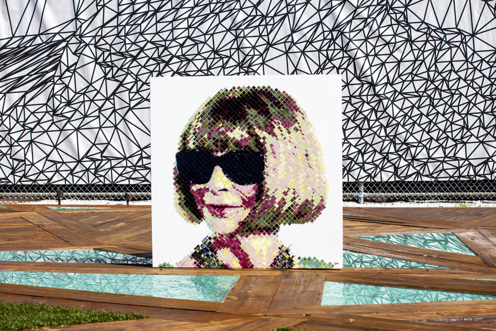 Anna Wintour Painting in Miami Design District