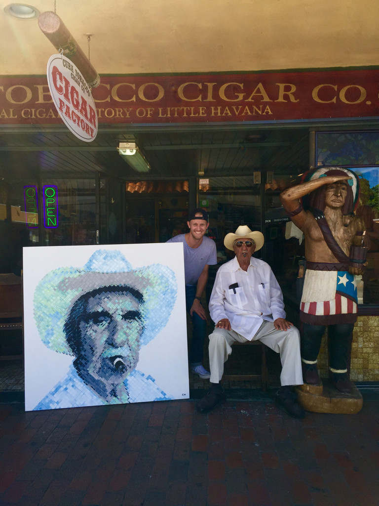 Miami artist Charlie Hanavich Paints Don Pedro Bell of Little Havana