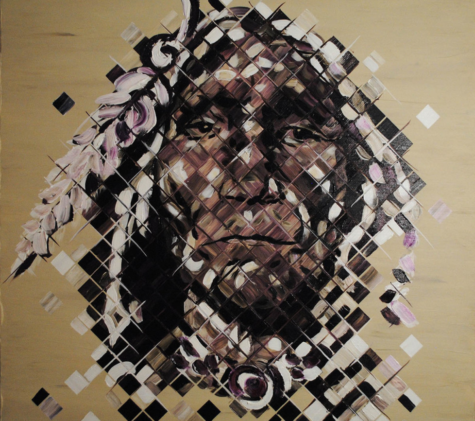 charlie hanavich art - indian chief painting