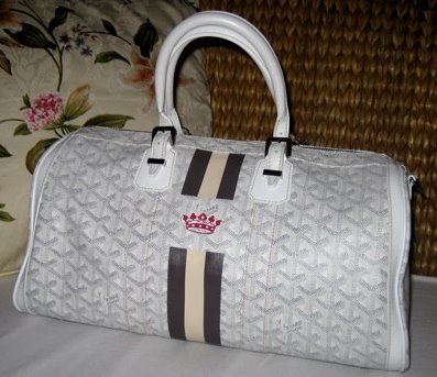 Goyard blue bag with gold crown deals