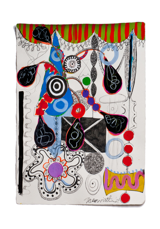 Geraldine_Neuwirth_Ink_Drawing_Series_13_Mixed_Media_With_Collage_On_Paper_18x13_2014