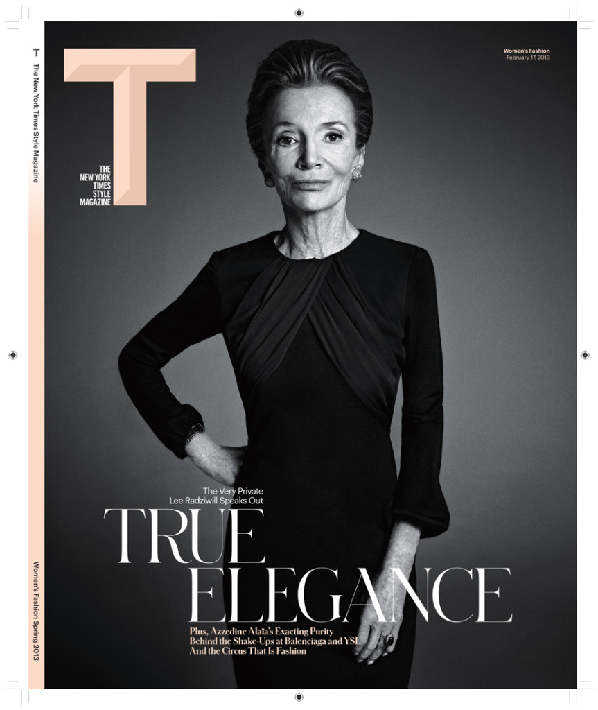 Le-21eme-Adam-Katz-Sinding-Lee-Radziwill-T-Magazine-February-17-2013-Cover