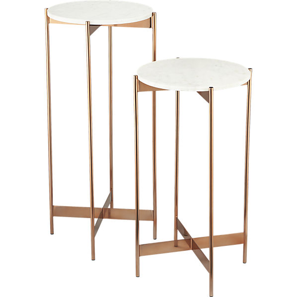 marble-rose-gold-pedestal-tables