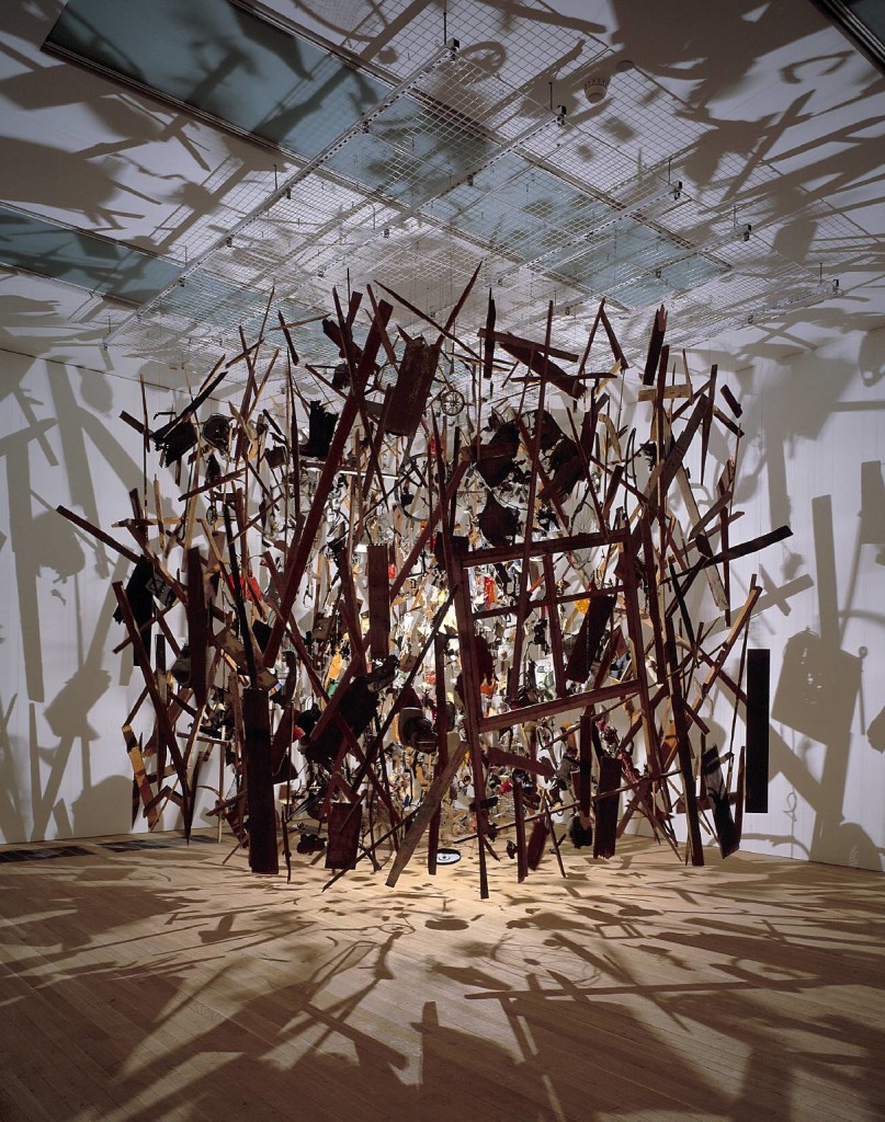Cold Dark Matter: An Exploded View 1991 Cornelia Parker born 1956 Presented by the Patrons of New Art (Special Purchase Fund) through the Tate Gallery Foundation 1995 https://www.tate.org.uk/art/work/T06949