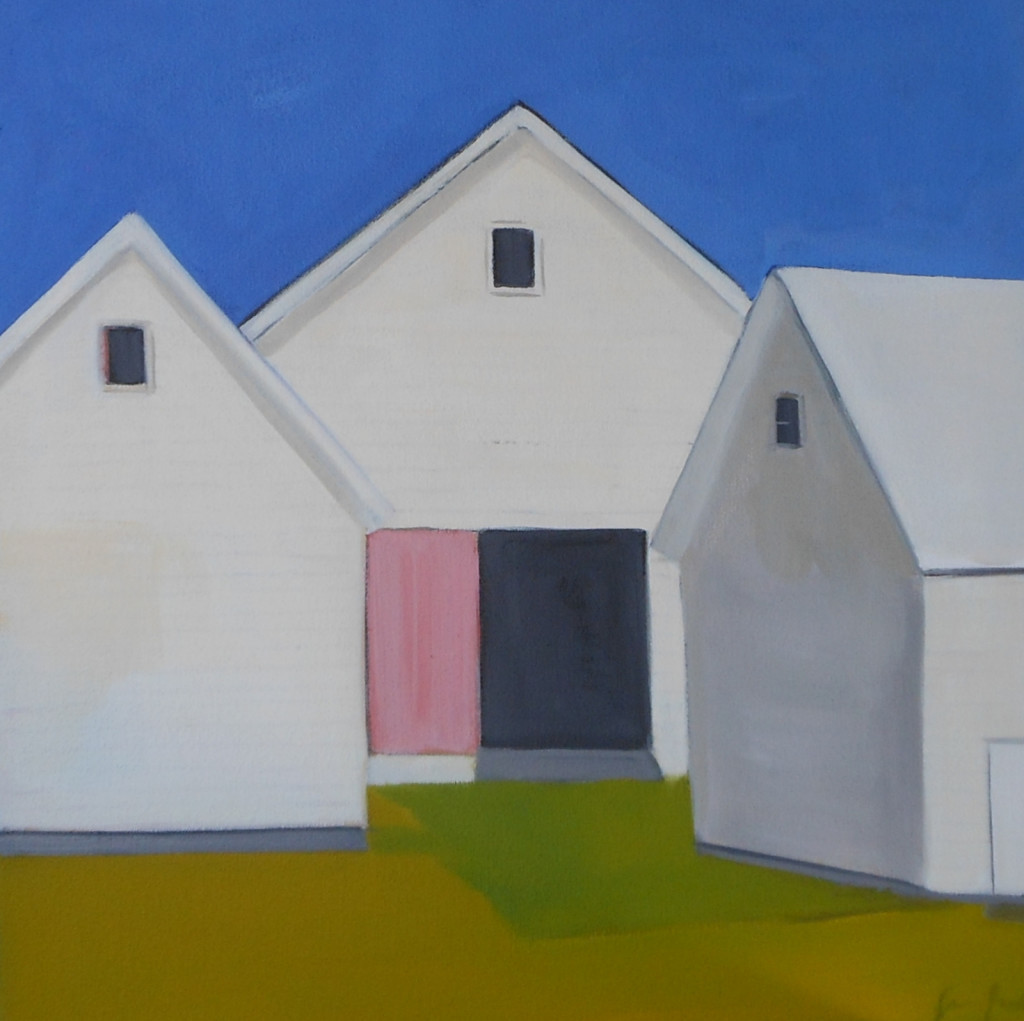 red barn door 18 x 18 oil/canvas $1800