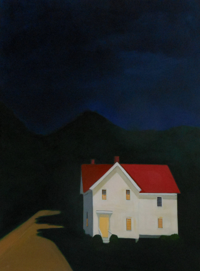 meeting house oil/canvas 36 x 48