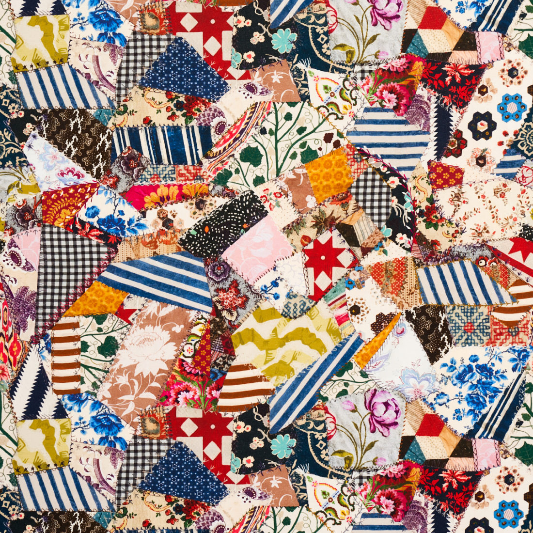 Textile Tuesday: Hotch Potch Crazy Quilt - The English Room